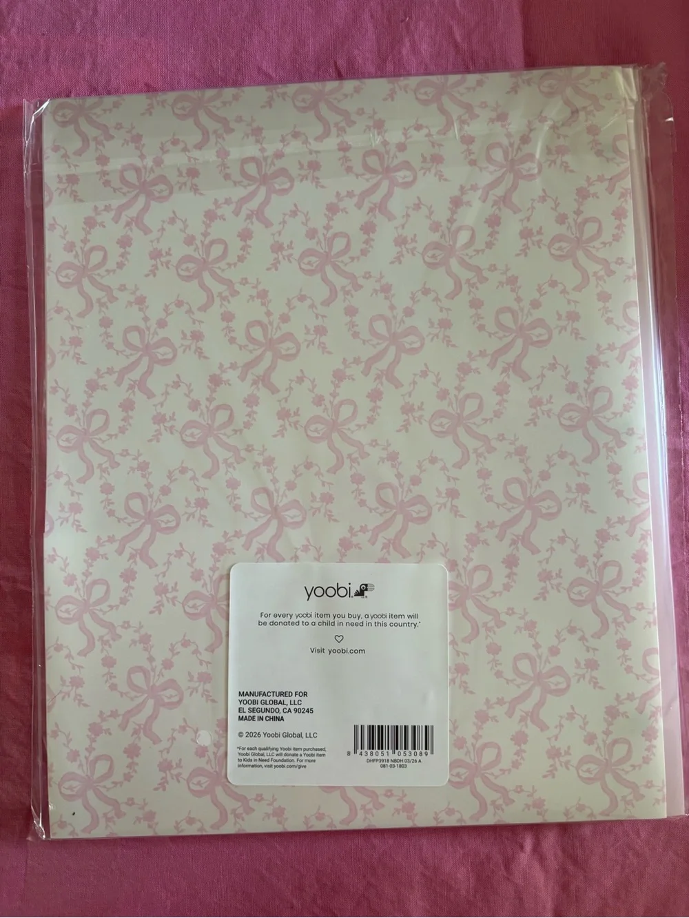🎀LoveShackFancy │ Yoobi Happy Thoughts & Coquette Bow 2 Pack Folders🎀